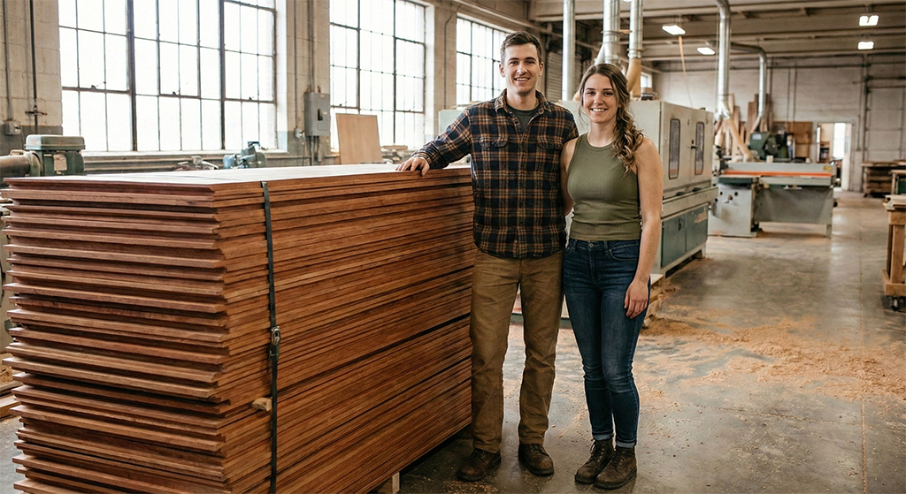 Our family workshop where we craft each cutting board